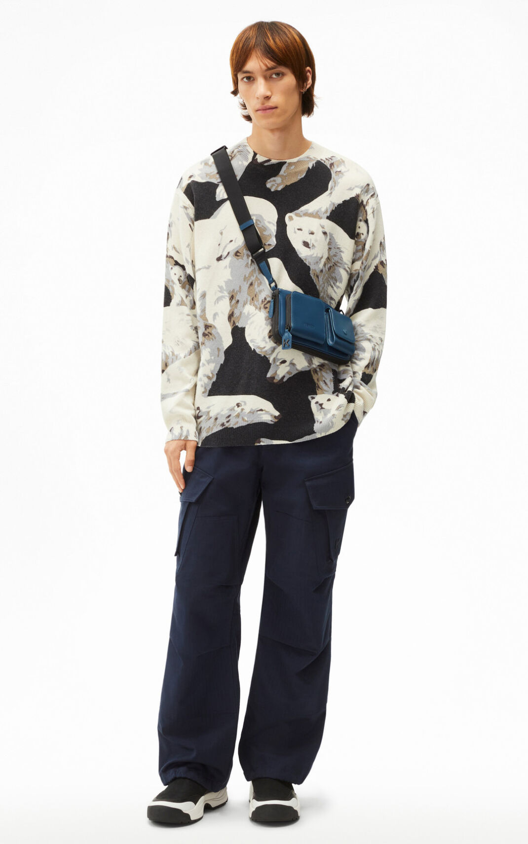 Pull Kenzo The Hiver Capsule Polar Bear Homme Noir | OMSI-65209